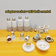 YeeFixx adapter socket + LED bulb mentol 20w 15w / bulb holder ceiling / lamp converter e27 & b22 / 