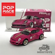 Pop Race 1:64 RWB 997 AVA Pink Diecast Model Car