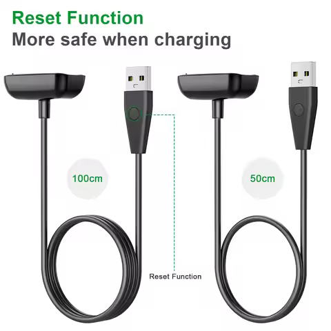100cm/50cm USB Charger For Fitbit Charge 5 Charging Cable For Fitbit Luxe USB Charging Charger Dock 