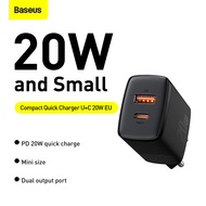 Baseus 20W Dual USB Port Charger Support Type C PD Fast Charging