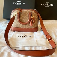 Coach REVEL經典提把老花貝殼包