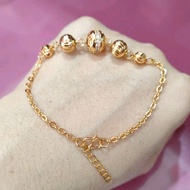 XP BALL2 TITANIUM CHAIN BRACELET 23K GOLD PLATED