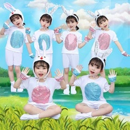 Children Bunny Costume Children Bunny Good Animal Costume Little White Rabbit Carrot Dance Costume