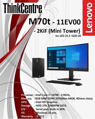 PC DESKTOP LENOVO M70T-11EV00-2KIF I7/8GB/1TB/WIN10PRO/LED 21,5"