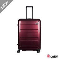 【Chu Mai】CROWN C-F1783 拉鍊拉桿箱 行李箱 旅行箱 商務箱 旅遊箱 旅遊必備 26吋登機箱-棗紅色