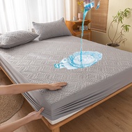 Waterproof Mattress Cover Solid Color Queen/King Size Mattress Protector Single Bed Cover Waterproof