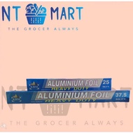 KBM ALUMINIUM FOIL HEAVY DUTY 25SQFT / 37.5SQFT 1UNIT(POP)