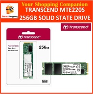 Transcend MTE220S 256GB M.2 2280 PCIe NVMe SSD 3D Nand TLC Gen3x4 M-Key 3D TLC w/ DRAM Cache TS256GMTE220S 5 Yrs Sg Wty.