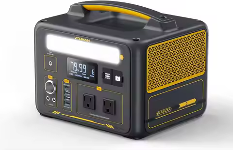 600W Portable Power Station, LFP Battery Powered Generator with 2x 600W AC Outlets (Surge 1200W), 4x