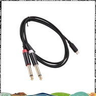 USB C To Dual 6.35Mm Audio Stereo Cable Type C To Dual 6.35Mm Audio Cord for Smartphone Multimedia S