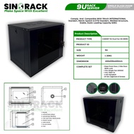 JTTOP" WALLMOUNT RACK SERVER 9U, RAK SERVER SINGLE DOOR 9U