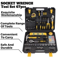 Multifunctional Toolbox Set 108/36pcs Manual Wrench Socket Hardware Repairing Kit Tool Box