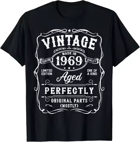 Vintage 56 Birthday Decorations Women Men 56th BDay 1969 Tee T-Shirt Mens T Shirt Print on Demand Sh