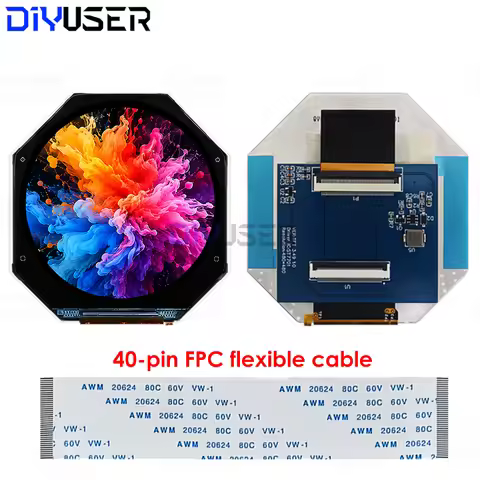 DIYUSER 3.49-inch TFT LCD screen ST7701 screen with 480x480 resolution display color screen LCD modu