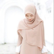 Qismah Square 130x130cm PART 1 Khimar Ceruty Hijab Square Syar'i Ceruti Heavy Chiffon Latest