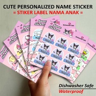 Kuromi's Name Sticker | Hello KITTY Name TAG Sticker| Melody Name LABEL Sticker | Custom Stickers | Cute Stickers | Book Sticker