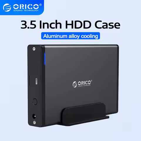 ORICO 3.5 inch Hard Drive Enclosure Type-C & USB3.0 HDD Case SATA to USB 3.1 External Hard Drive Rea