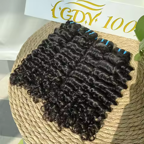 18A Deep Curly Human Hair Bundles Unprocessed Vietnamese Raw Virgin Hair Double Weft 100% Human Hair