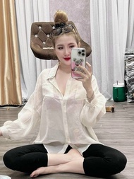 [Voucher 50k Freeship Max 0 đồng toàn quốc]Set Bộ Đồ Đi Chơi Nữ Áo Sơ Mi Trơn Quần Legging đồ bộ quầ