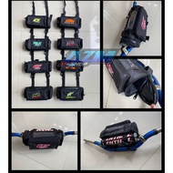 Trail handlebar bag, adventure trail handlebar bag, embroidered fatbar handlebar bag, multi-function