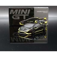 Mini GT 1:64 #638 Lamborghini Huracan STO Nero Noctis (Standard Box Packaging New & Sealed)