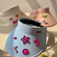 New Sunscreen Hat Summer Outdoor Cute Barbie Girl Open Top Sunshade Hat Cycling Sun Hat