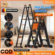 Telescopic Ladder Heavy Duty 500KG Foldable Aluminum Multi-functional Tangga Lipat Double Sided伸缩折叠梯