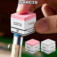 NARCIS Snooker Neutral Pool Chalk, Pink/Grey Square TP7500 Billiard Chalk,  Fine Powder Non-slip Bil