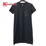 HERMES short-sleeved shirt dress with embroidered mosaic H logo and pocket