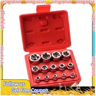 【D&F】14Piece E-TORX Socket Set Premium Female Torx Socket Set Star Socket Set External Torx Socket S