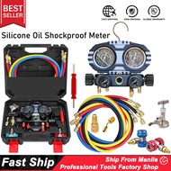 4 Way AC Manifold Gauge Set | HVAC Diagnostic Refrigerant Gauge for R134A R410A R22