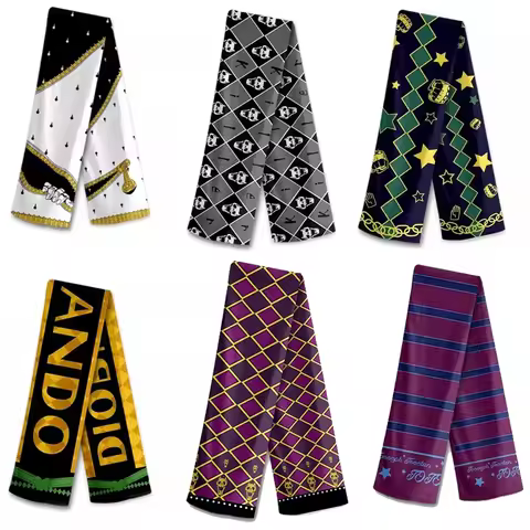 Anime Bizarre Adventure Killer Queen Kira Yoshikage Cosplay Jolyne Cujoh Dio Winter Warm Soft Scarf