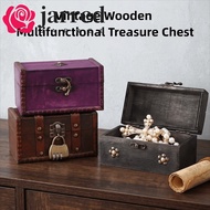 JARRED Multifunctional Treasure Chest, Vintage Wooden Jewelry Storage Box with a Lock, Escape Room P
