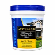 Acrylshield Wall Glaze 1L | 100% Acrylic Weather Paint | UV & Weather Resistant