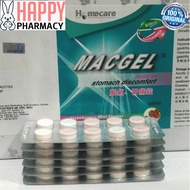 HOMECARE MACGEL TABLET 10'S 1STRIP [EXP:9/27] CHEWABLE UBAT KUNYAH GASTRIK ANGIN KEMBUNG PERUT