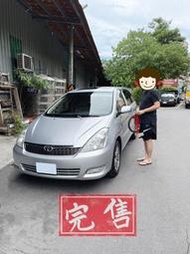 豐田 TOYOTA WISH 2.0E版 七人座 原鈑件 里程保證 雙天窗 循跡防滑 ABS 按時保養 極品代步美車