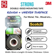 Scotch KH19R Strong Double Sided Foam Tape, Grey, 19 mm x 1.5meter