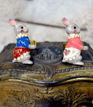 TIMBEE LO 貴族兔子伯爵戒指 小頸圈款 琺瑯手工手繪 可調整尺寸