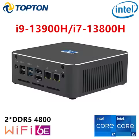 Topton S600 13th Gen Mini PC Gamer Intel i9 13900H 12900HK Windows 11 2*DDR5 2*NVMe 2*2.5G LAN 8K NU