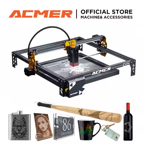 ACMER P1 S PRO 6/10/20/36/48W Laser Engraver Machine With APP WIFI Offline Control Blue Diode CNC Wo