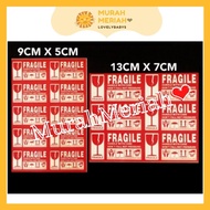 OFFER Harga Borong Fragile Sticker Handle with Care Stiker Mudah Pecah Size 9cm x 5cm &amp;  13cm x 7cm