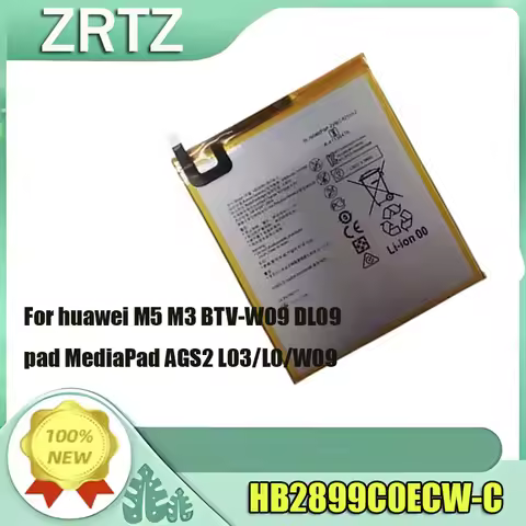 ZRTZ New HB2899C0ECW-C Battery For huawei M5 M3 BTV-W09 DL09 pad MediaPad AGS2 L03/L0/W09