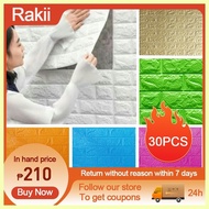 ▒ ◥ ☢ 38.5x 35cm 30pcs rakii Wallpaper Brick 3D Wall Sticker Foam Self Adhesive Home Decor