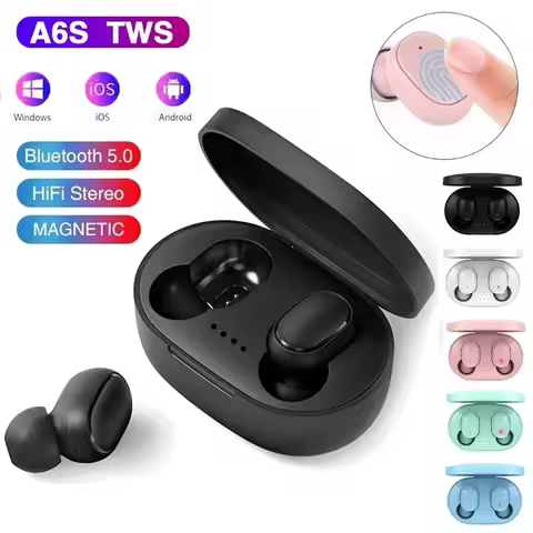 A6S TWS Wireless Bluetooth Headphone 5.0 Earphones Sport Earbuds Headset With Mic For IPhone Samsung