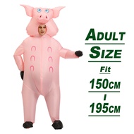 Adult Mascot Pink Pig Inflatable Costumes Halloween Cosplay Costumes For Man Woman Animal Party Role