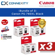 [Bundle of 3] Canon Ink Cartridge PG-760XL Black x3 for PIXMA TS5370 TS5370a Canon PG760 XL Ink Cart