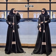 Abaya Hitam Turkey Gamis Maxi Dress Arab Saudi Turki Dubai Silvia