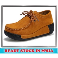 THW505 -M'SIA Stock-Women Suede Leather Platform Shoes Casual Shoes Wedges Wedges Shoes Women Wedges