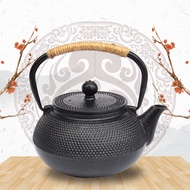 Cast Iron Iron Pot Kettle Tea Brewing Pot Xiaoding Particles Teapot Pig Iron Pot Loop-Handled Teapot Craft Decoration Te