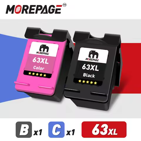 Morepage 63XL Ink Cartridge For HP 63 HP63 Ink Cartridge Compatible Deskjet 1110 2130 2131 2132 3630